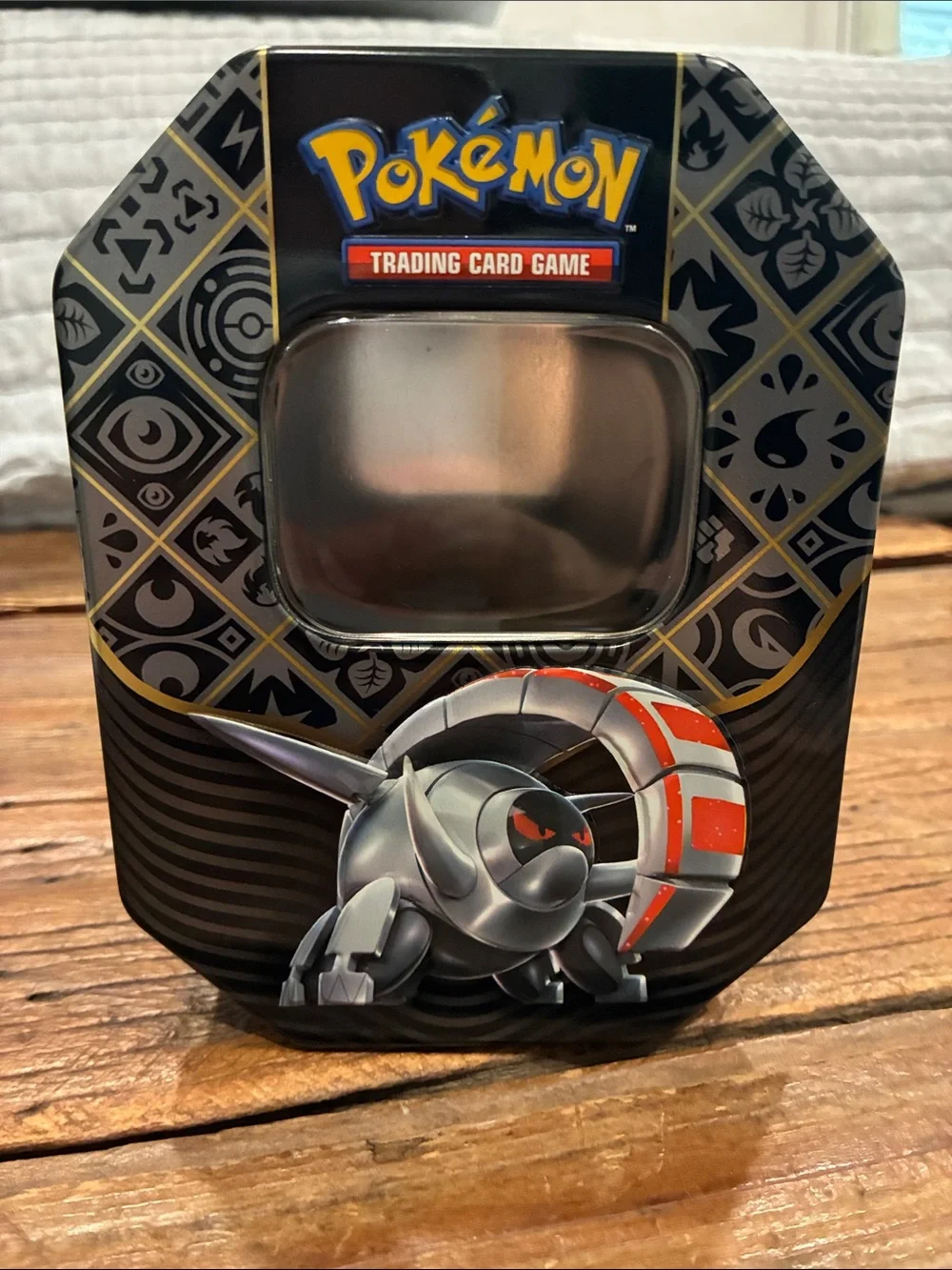 Pokémon Scarlet & Violet Paldean Fates Tin - Shiny Iron Treads - Empty